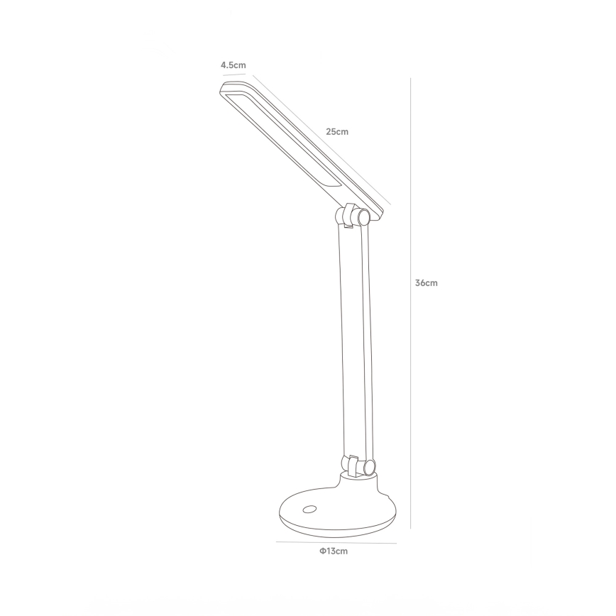 Zuma Line - LED Įkraunamas Stalinis šviestuvas LED/6W/1200 mAh 3000/4500/6000K CRI 90 juoda