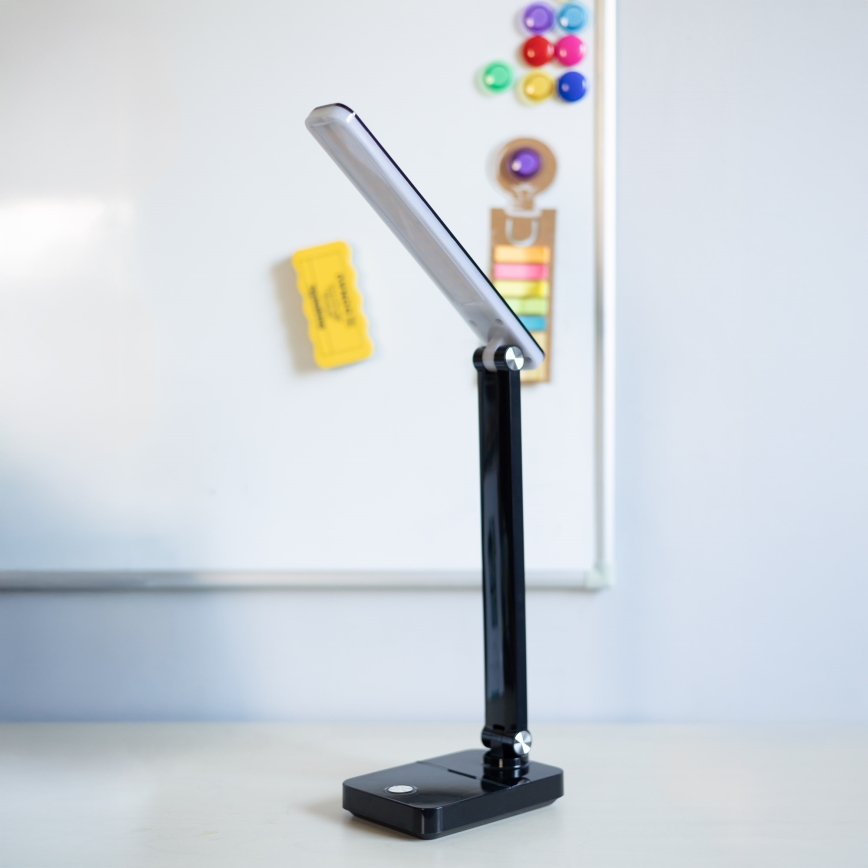 Zuma Line - LED Įkraunamas Stalinis šviestuvas LED/8W/1200 mAh 3000/4500/6000K CRI 90 juoda