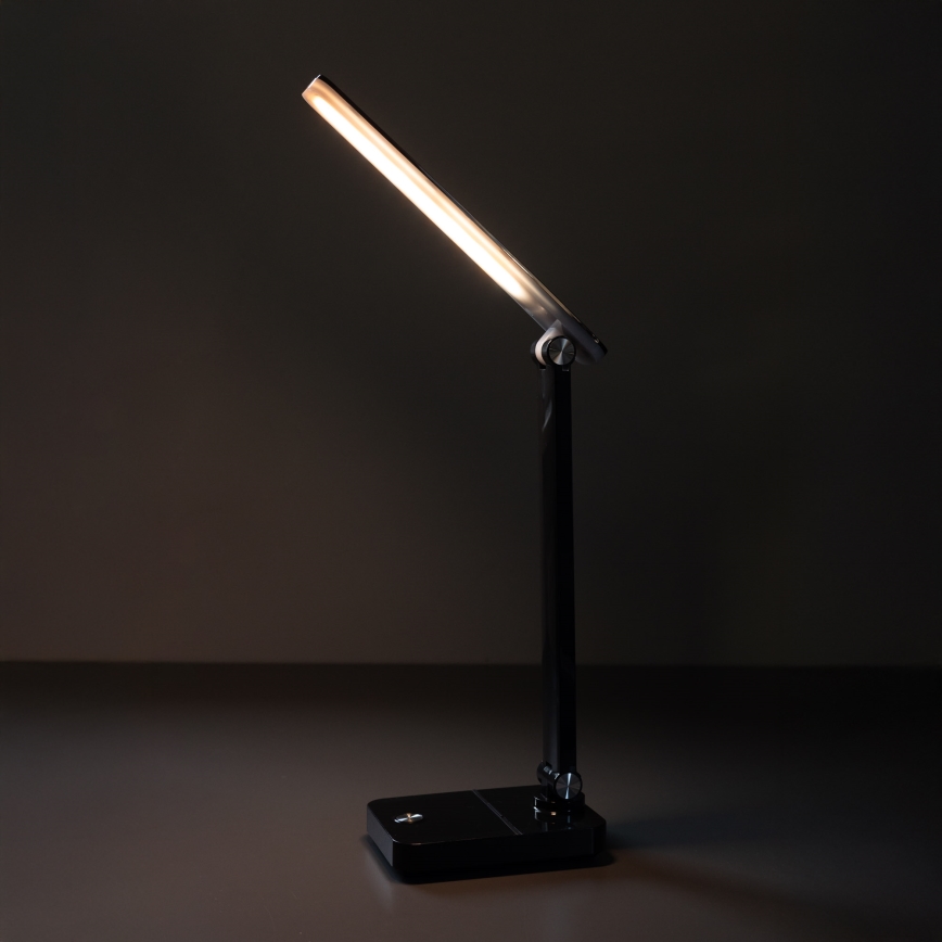 Zuma Line - LED Įkraunamas Stalinis šviestuvas LED/8W/1200 mAh 3000/4500/6000K CRI 90 juoda