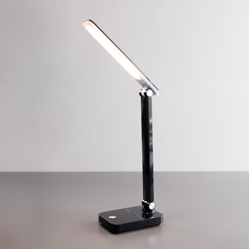 Zuma Line - LED Įkraunamas Stalinis šviestuvas LED/8W/1200 mAh 3000/4500/6000K CRI 90 juoda