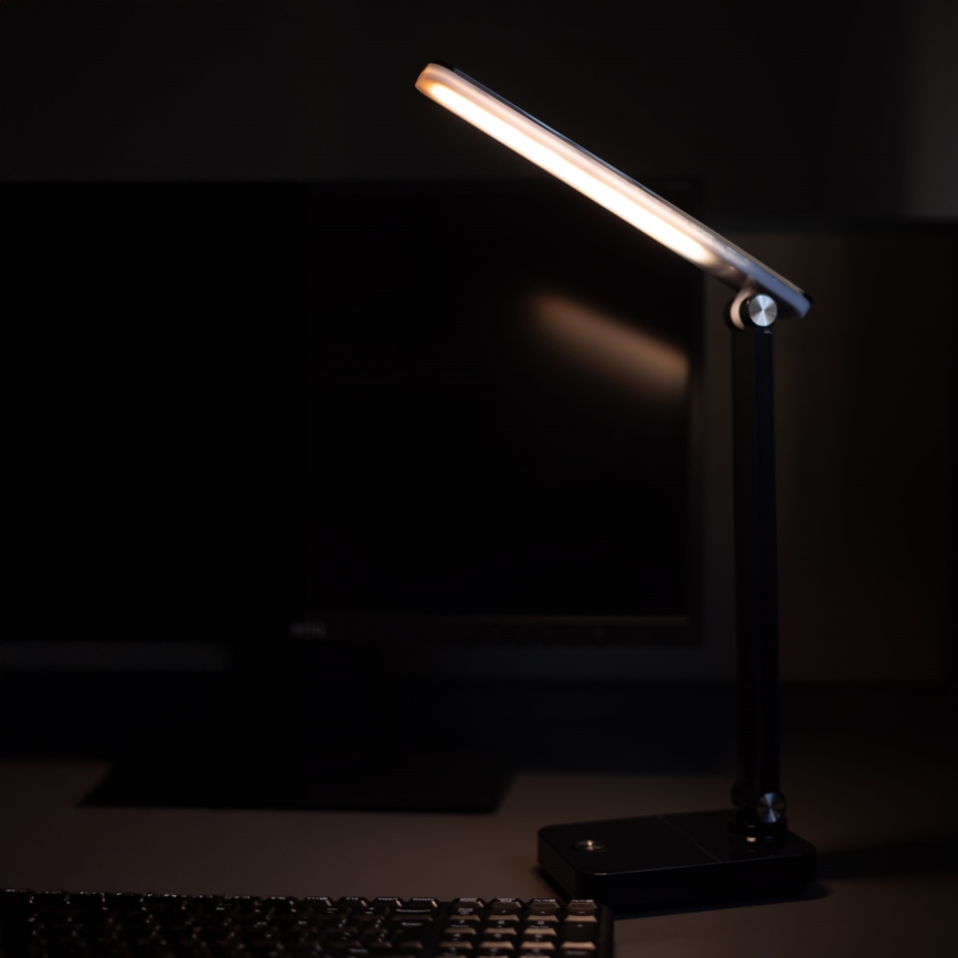 Zuma Line - LED Įkraunamas Stalinis šviestuvas LED/8W/1200 mAh 3000/4500/6000K CRI 90 juoda