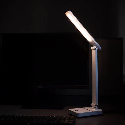 Zuma Line - LED Įkraunamas Stalinis šviestuvas LED/8W/1200 mAh 3000/4500/6000K CRI 90 balta