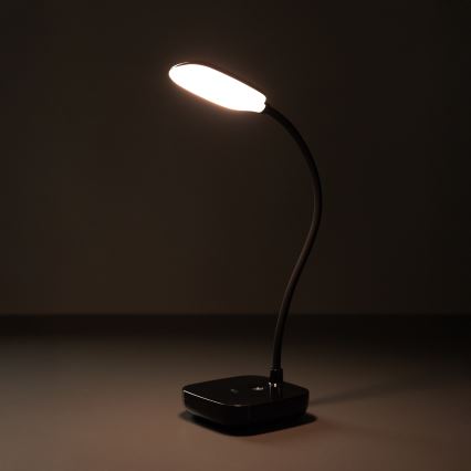 Zuma Line - LED Įkraunamas Stalinis šviestuvas LED/7W/1200 mAh 3000/4500/6000K juoda