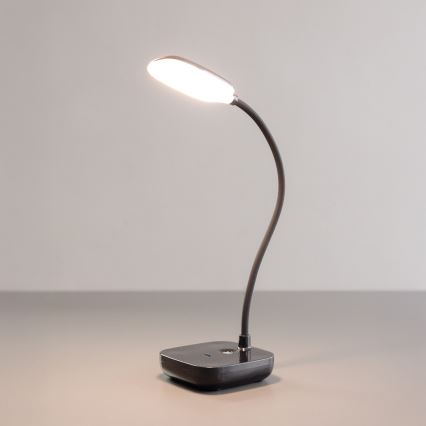 Zuma Line - LED Įkraunamas Stalinis šviestuvas LED/7W/1200 mAh 3000/4500/6000K juoda