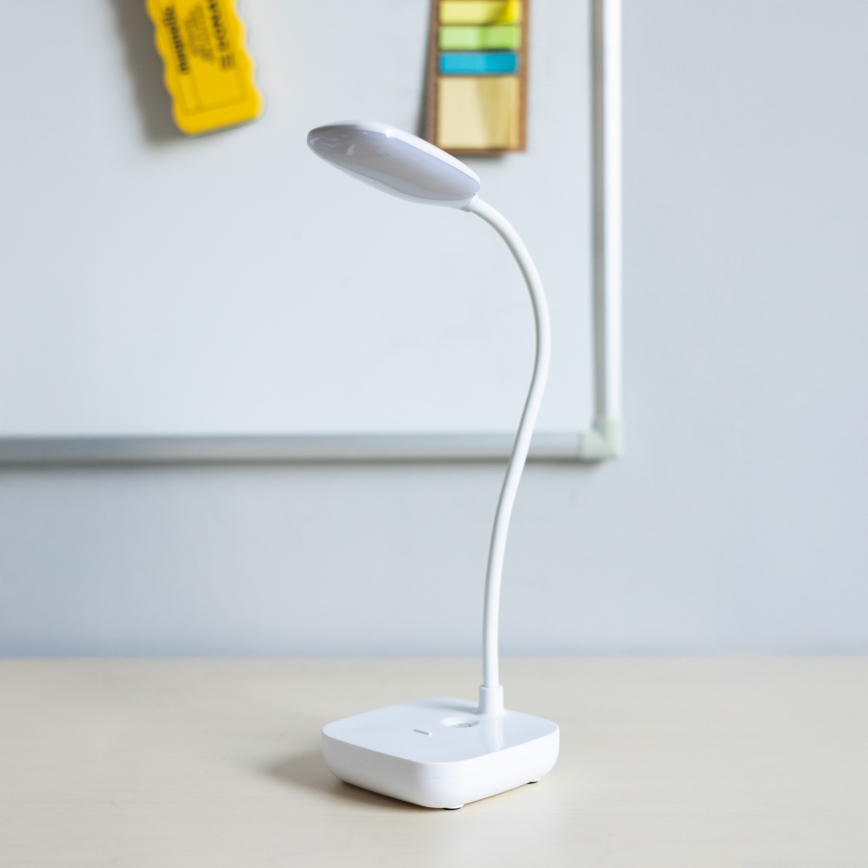 Zuma Line - LED Įkraunamas Stalinis šviestuvas LED/7W/1200 mAh 3000/4500/6000K CRI 90 balta
