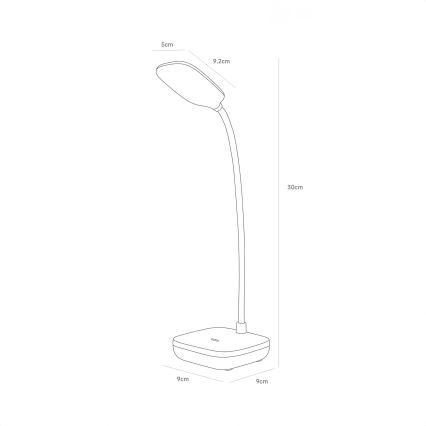 Zuma Line - LED Įkraunamas Stalinis šviestuvas LED/7W/1200 mAh 3000/4500/6000K CRI 90 balta