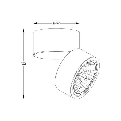 Zuma Line - Taškinis šviestuvas 1xGU10-ES111/15W/230V baltas