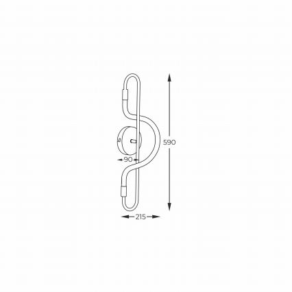 Zuma Line - LED sieninis šviestuvas BALBO LED/10W/230V 3000/4000/6000K juoda