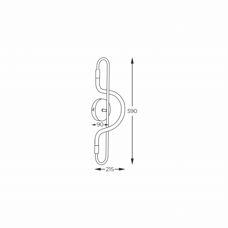 Zuma Line - LED sieninis šviestuvas BALBO LED/10W/230V 3000/4000/6000K juoda