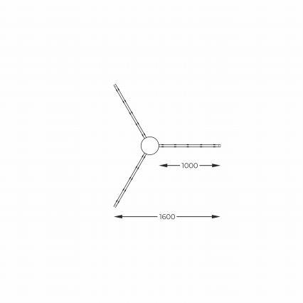 Zuma Line - LED Ant pagrindo montuojamas sietynas LED/42W/230V 3000/4000/6000K juoda
