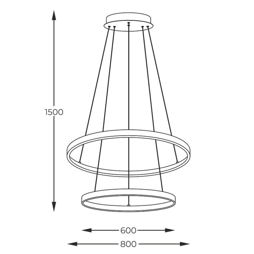 Zuma Line - LED Pakabinamas sietynas LED/60W/230V 3000/4000/6000K diametras 80 cm auksas