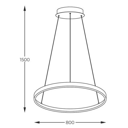 Zuma Line - LED Pakabinamas sietynas LED/36W/230V 3000/4000/6000K diametras 80 cm auksas