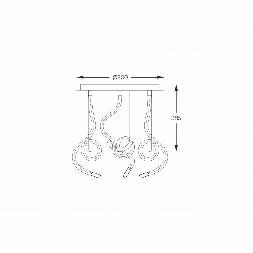 Zuma Line - LED Ant pagrindo montuojamas sietynas LED/45W/230V 3000/4000/6000K juoda