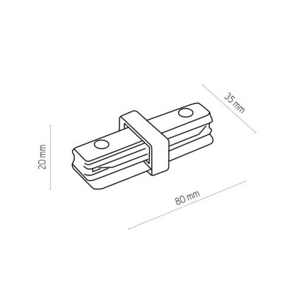 Zuma Line - Akcentinis šviestuvas bėgių sistemai 6xGU10/10W/230V juoda + bėgių priedai