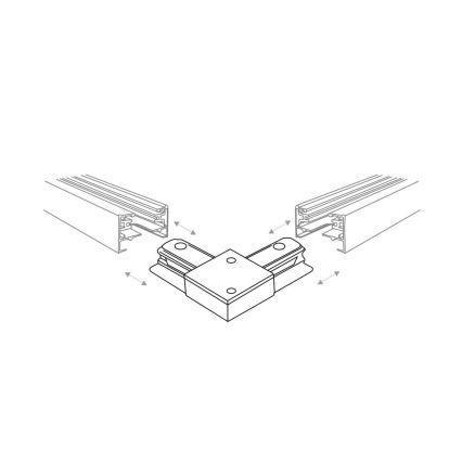 Zuma Line - Akcentinis šviestuvas bėgių sistemai 6xGU10/10W/230V juoda + bėgių priedai