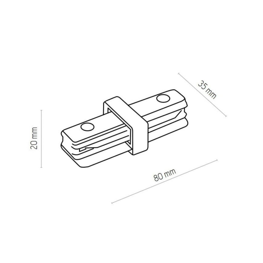 Zuma Line - Taškinis šviestuvas bėgelių sistemai 6xGU10/10W/230V baltas + bėgelių priedai