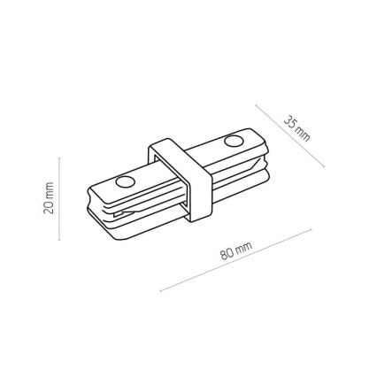 Zuma Line - Akcentinis šviestuvas bėgių sistemai 6xGU10/10W/230V balta + bėgių priedai