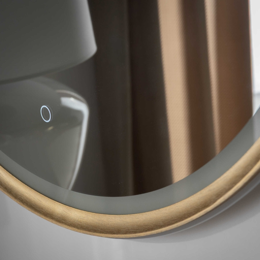 Zuma Line - LED vonios sieninis veidrodis su apšvietimu LED/36W/230V 3000/4000/6000K Ø 80 cm IP44 žalvario apdaila