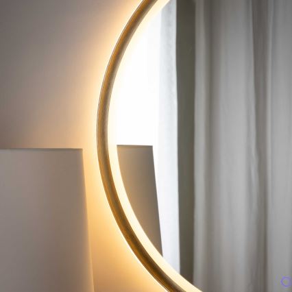 Zuma Line - LED vonios sieninis veidrodis su apšvietimu LED/36W/230V 3000/4000/6000K Ø 80 cm IP44 žalvario apdaila