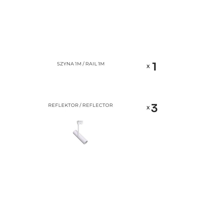 Zuma Line - Bėgelių sistemos taškinis šviestuvas 3xGU10/35W/230V baltas