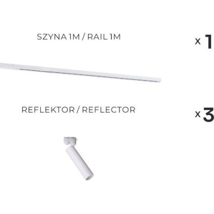 Zuma Line - 3xGU10/35W/230V balta sisteminė šviestuvė