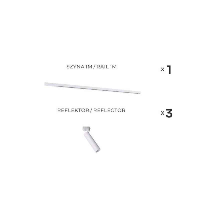 Zuma Line - bėginės sistemos taškinis šviestuvas 3xGU10/35W/230V, baltas