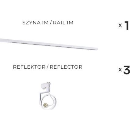 Zuma Line - Taškinis šviestuvas bėginėje sistemoje 3xGU10/15W/230V balta