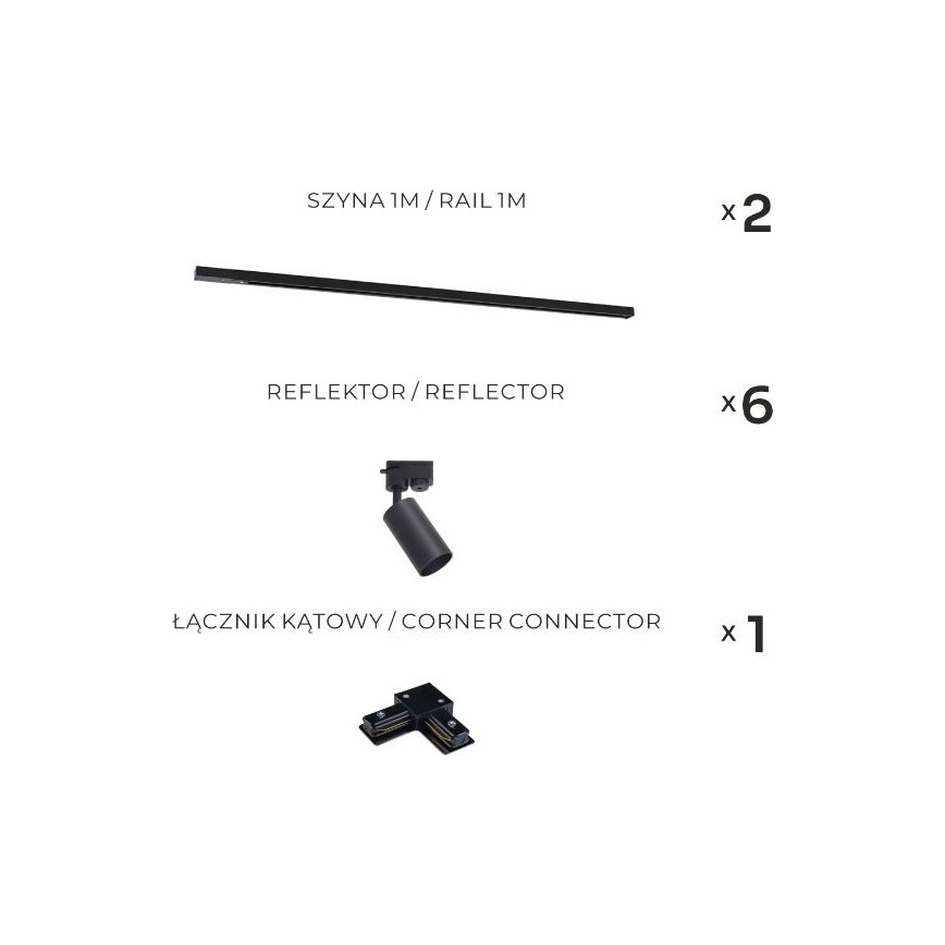 Zuma Line - Taškinis apšvietimas 6xGU10/35W/230V juodas