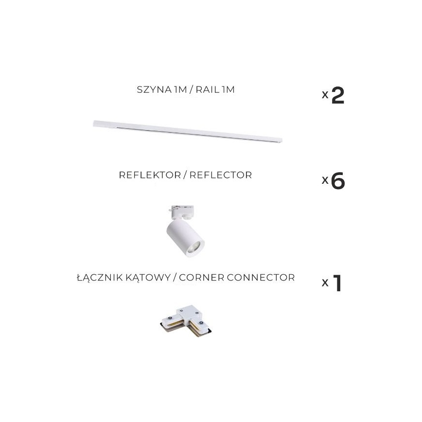 Zuma Line - Taškinis šviestuvas bėginėje sistemoje 6xGU10/35W/230V balta