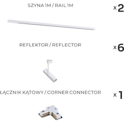 Zuma Line - taškinis šviestuvas bėginėje sistemoje 6xGU10/35W/230V baltas