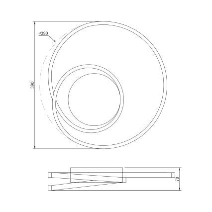 Zuma Line - LED lubinis šviestuvas LED/22W/230V balta
