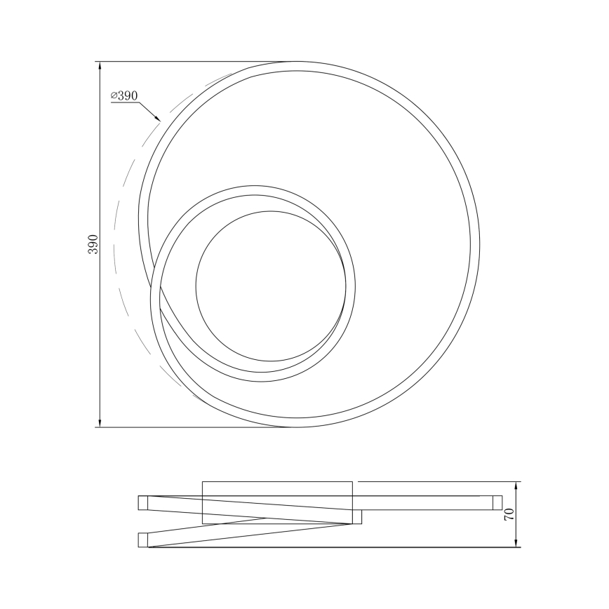 Zuma Line - LED lubinis šviestuvas LED/22W/230V balta