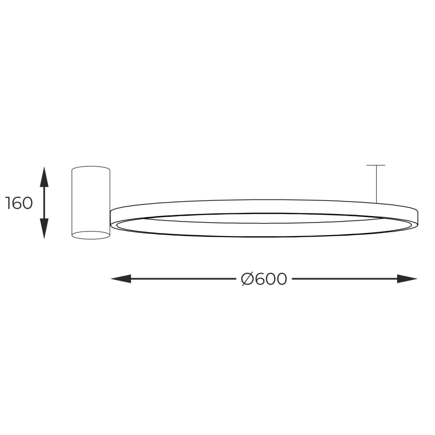 Zuma Line - LED Pakabinamas sietynas LED/32W/230V 3000/4000/6000K diametras 60 cm juoda