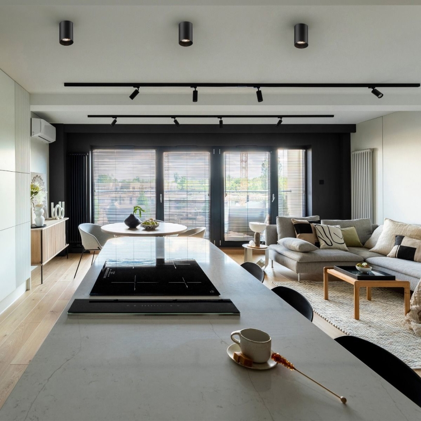 Zuma Line - dimeriuojamas LED RGBW taškinis šviestuvas 1xGU10/6W/230V juodas + nuotolinis valdymas