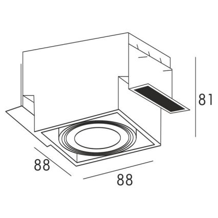Zuma Line - Įleidžiamas šviestuvas 1xGU10/50W/230V baltas