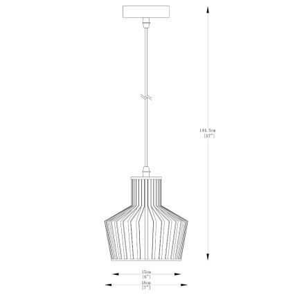 Zuma Line - Pakabinamas sietynas 1xE27/40W/230V diametras 18 cm juoda