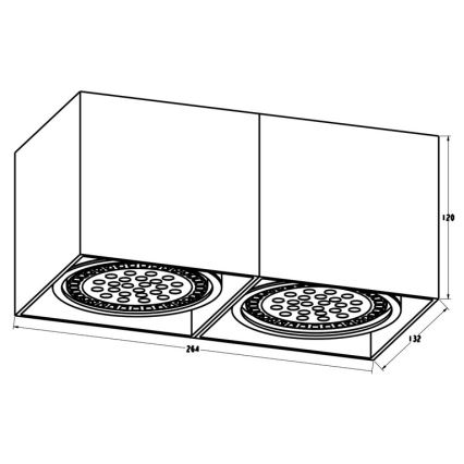 Zuma Line - Akcentinis šviestuvas 2xGU10-ES111/15W/230V baltas