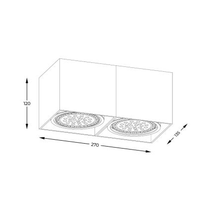 Zuma Line - Akcentinis apšvietimas 2xGU10-ES111/15W/230V juoda