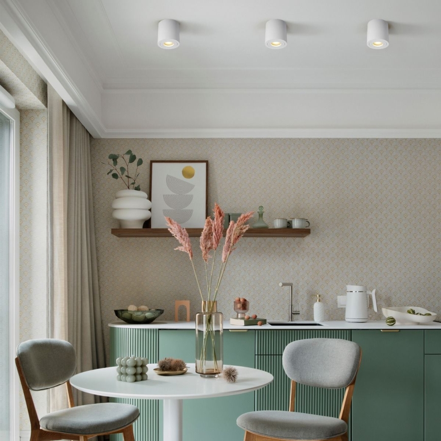 Zuma Line - LED RGBW reguliuojamas vonios taškinis šviestuvas 1xGU10/6W/230V IP44, baltas + nuotolinio valdymo pultelis