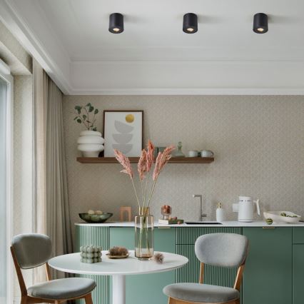 Zuma Line - LED RGBW dimeriuojamas vonios taškinis šviestuvas 1xGU10/6W/230V IP44 juodas + nuotolinis valdymas