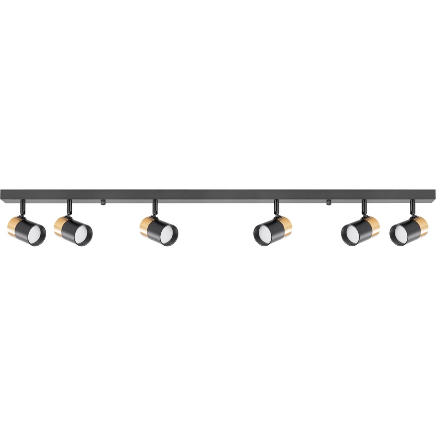 Zuma Line - Akcentinis apšvietimas 6xGU10/50W/230V juoda/auksas