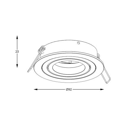 Zuma Line - Įleidžiamas šviestuvas 1xGU10/50W/230V balta
