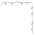 Zuma Line - Bėginės sistemos taškinis šviestuvas 8xGU10/35W/230V baltas