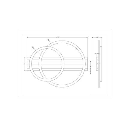 Zuma Line - LED lubinis šviestuvas LED/40W/230V