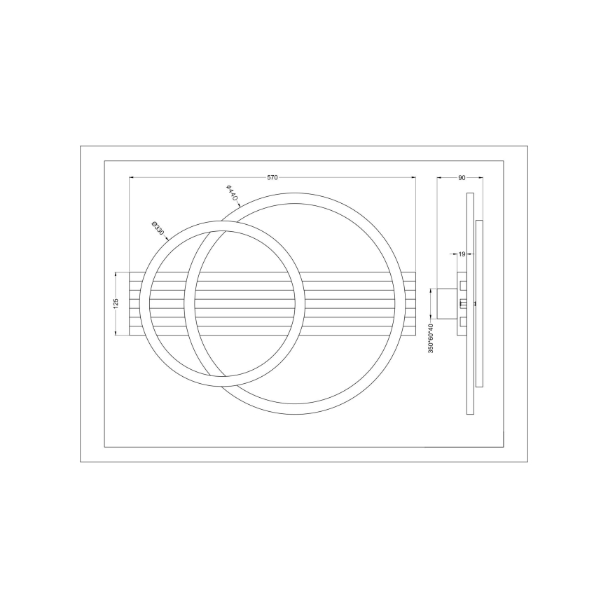Zuma Line - LED lubinis šviestuvas LED/40W/230V