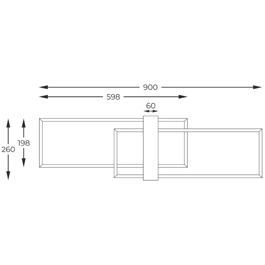 Zuma Line - LED lubinis šviestuvas LED/39W/230V 3000K juoda/pušis