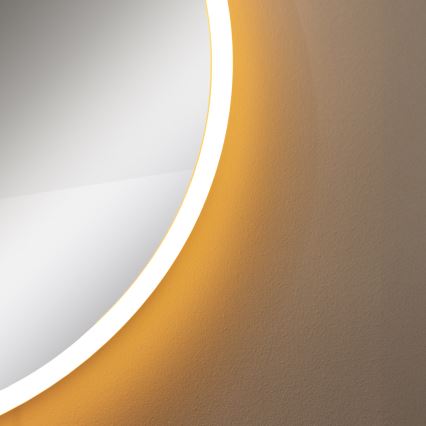 Zuma Line - LED Vonios sieninis veidrodis su apšvietimu LED/24W/230V 3000/4000/6000K d. 60 cm IP44 balta/auksinė