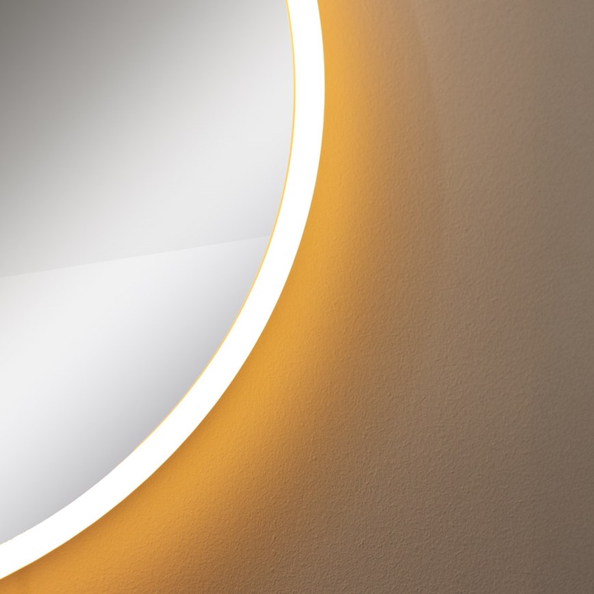Zuma Line - LED Vonios sieninis veidrodis su apšvietimu LED/24W/230V 3000/4000/6000K d. 60 cm IP44 balta/auksinė