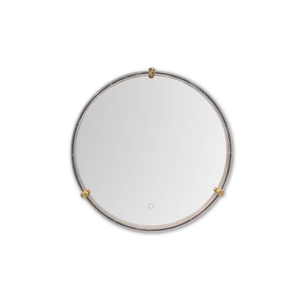 Zuma Line - LED Vonios sieninis veidrodis su foniniu apšvietimu LED/24W/230V 3000/4000/6000K diametras 60 cm IP44 permatoma/auksas