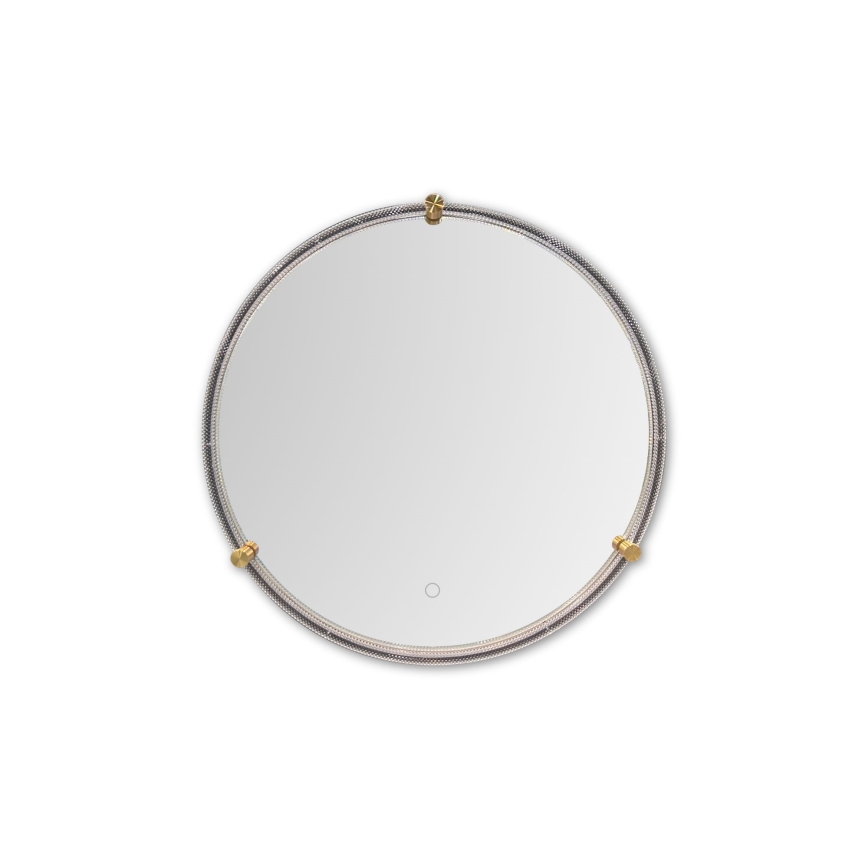 Zuma Line - LED Vonios sieninis veidrodis su foniniu apšvietimu LED/24W/230V 3000/4000/6000K diametras 60 cm IP44 permatoma/auksas